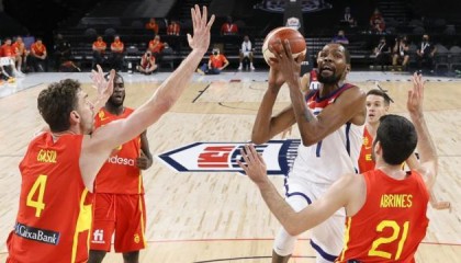 奥运男篮八强对阵：美国男篮提前遭遇西班牙